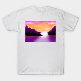 Sunset in the mountains T-Shirt